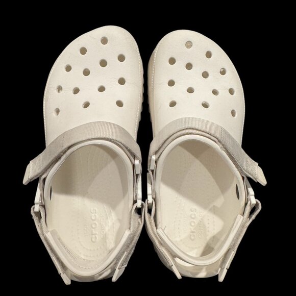 Crocs Women’s W 10 – White Wedge Platform Hiker Clog – Great Preowned Condition - Picture 3 of 8